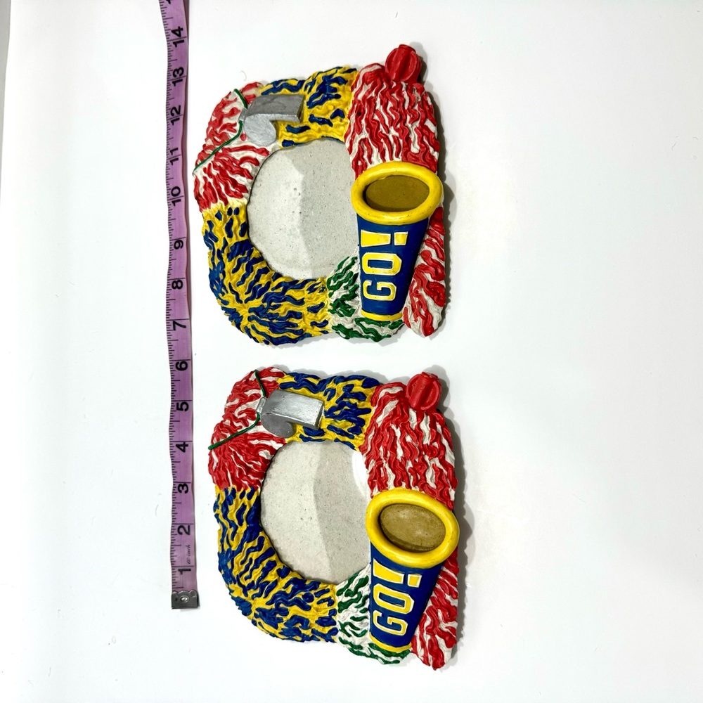VINTAGE SET OF VARSITY CHEERLEADER RESIN PICTURE FRAMES - Picture 8 of 8